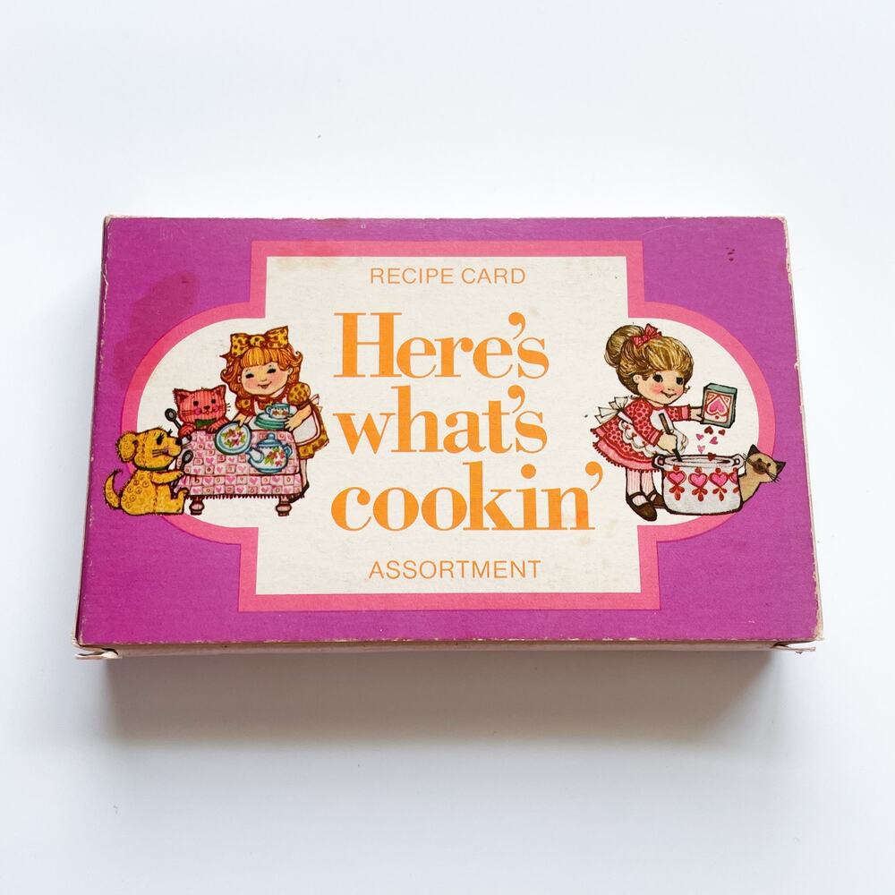 Vintage Current Inc. 'Here's What's Cookin' Recipe Card Set Cottagecore